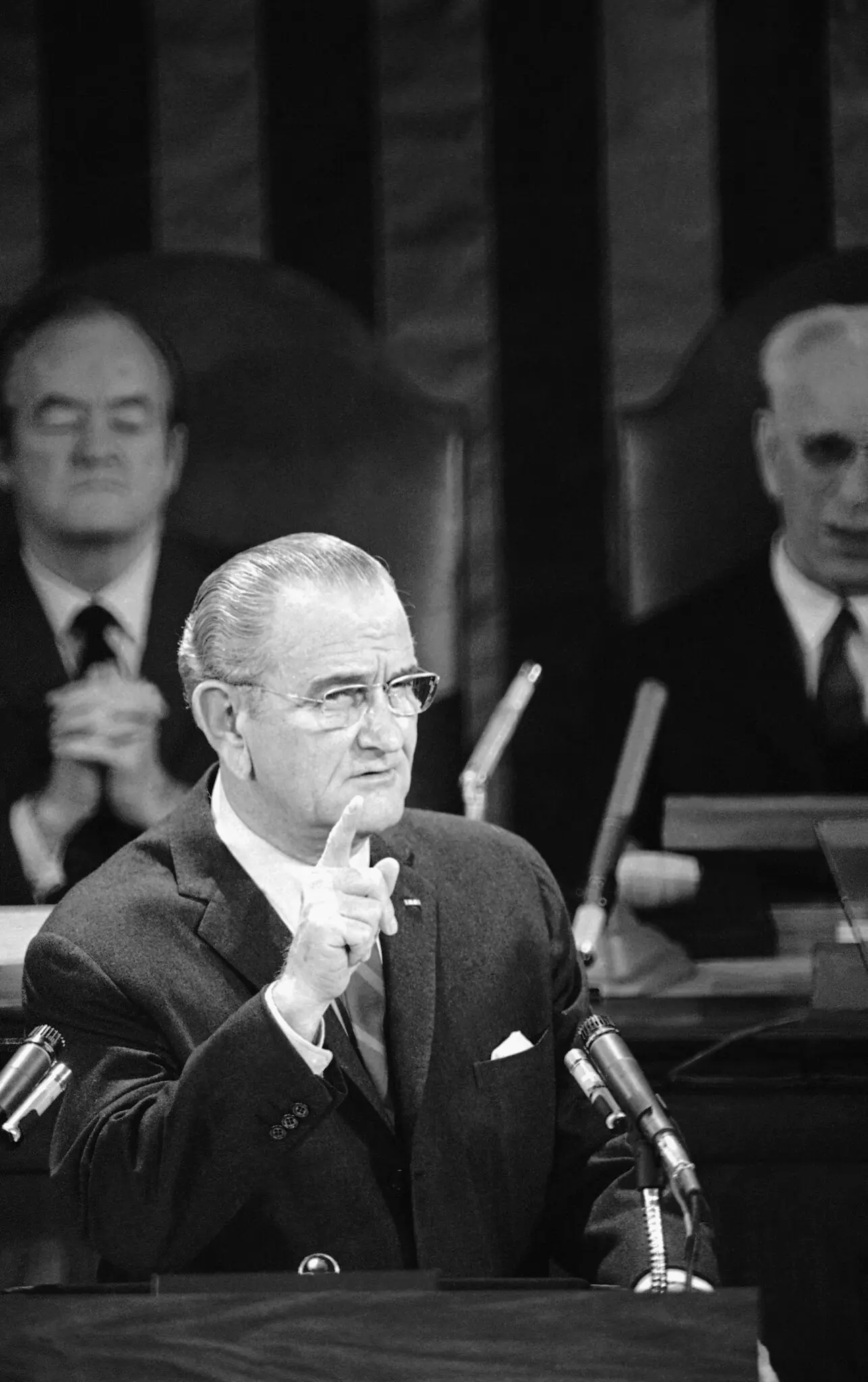 Президент Ліндон Джонсон виступав перед Конгресом у 1969 році.